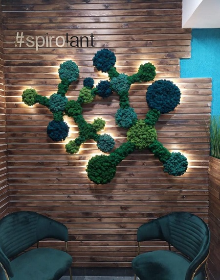 Декор с подсветкой Парящая молекула