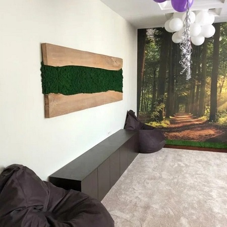 Декор с деревянными вставками